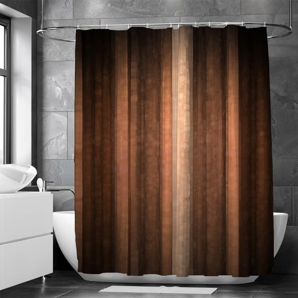 Brunrandigt duschdraperi, 100 cm * 180 cm
