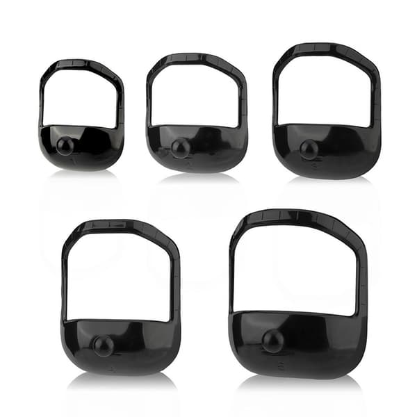 Beard Styling Template Kit, 5-Piece Beard and Goatee Styling Set Black