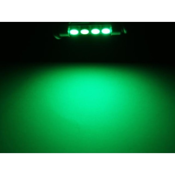 6-Pack C5W Canbus 41mm Grön LED Spollampor SV8.5