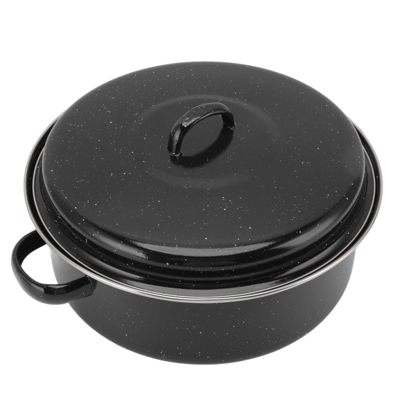 Stekpanna Svartspräcklig yta Hushållsbruk Non Stick BBQ Gryta Stekpanna med lock för rostad sötpotatis Kastanjer Cover 28cm