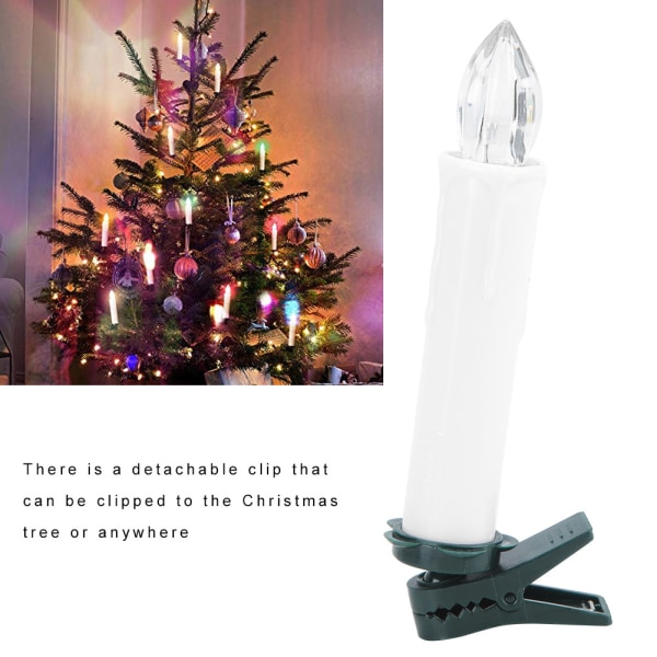 10 st julljus LED-ljus vitt hölje med fjärrkontroll och avtagbara klämmor Heminredning