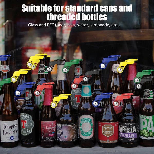 Innovative Automatic Beer Bottle Caps - Multi-Color with Insect Protection 10pcs