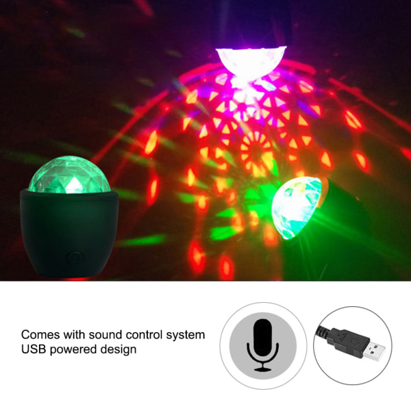 USB Colorful Light LED Scenlampa med ljudkontroll för KTV DJ Dancing Party Disco