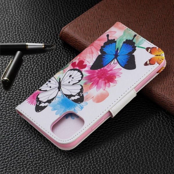Kompatibelt iPhone 11 Flipfodral - Vibrant Butterfly Multicolor multicolor