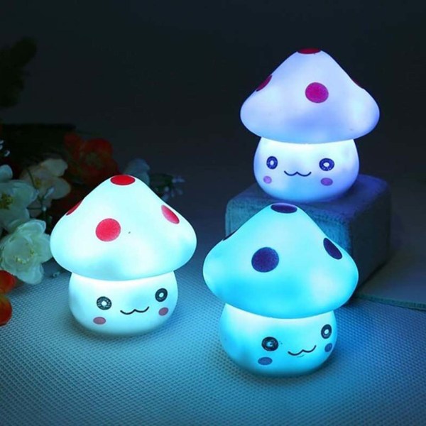 Bärbar svampformad LED-lampa Nattljus Nattlampa för baby vardagsrum