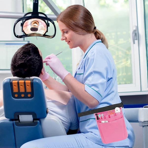 Nurse Belt, Nursing Bag with Pockets for Nursing Equipment, Tool Belt for Nurses pink