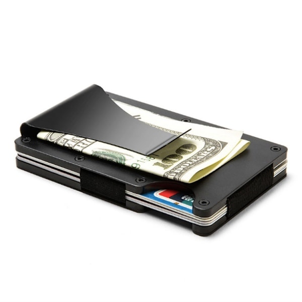 The Ridge Wallet for menn, slank lommebok for menn - tynn som en skinne, minimalistisk estetikk, rommer opptil 12 kort, RFID-sikker