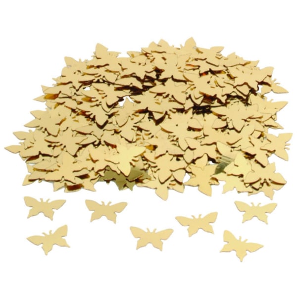 300 st Fjärilar Form Bröllopsfirande Dekorativt bord sprider konfettitillbehör (guld)