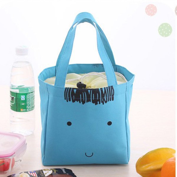 Bärbar Bento Bag Lunch Box Organizer för skolkontorspicknick (blå)