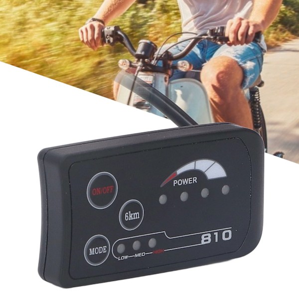 36V 48V S810 LED-displaypanel för elcykel 4-tråds cykelmodifiering LED-kontrolldisplay SM-kontakt