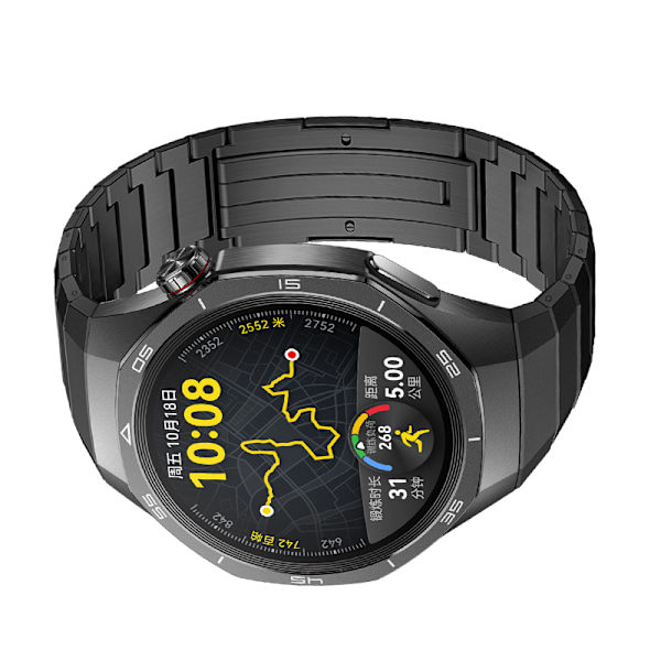 Titanium Klockarmband för Huawei GT5 Pro Svart Sort