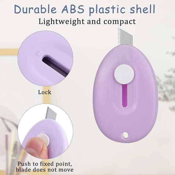 4-pack Mini Box Cutter Retractable Small Knife Package Box Opener Letter Opener Practical Envelope Opener Cute Small Pa