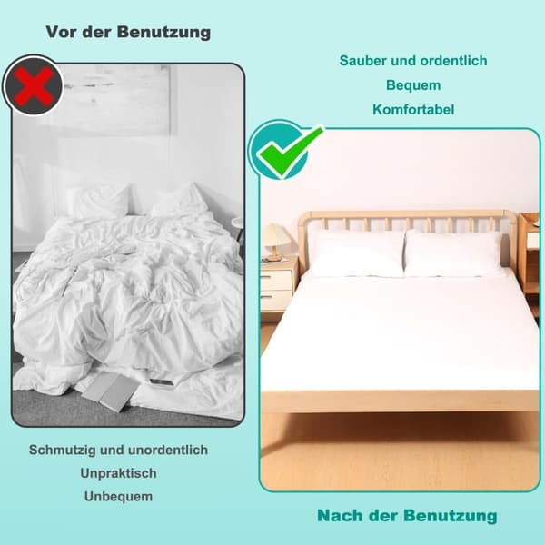 Adjustable Sheet Holders - Elastic Straps with Metal Clips to Secure Sheets, Mattress Protectors or Sofa Covers White