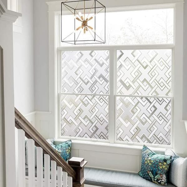 Blue Dream Electrostatic Film Window (45 x 200 cm, Square Pattern)