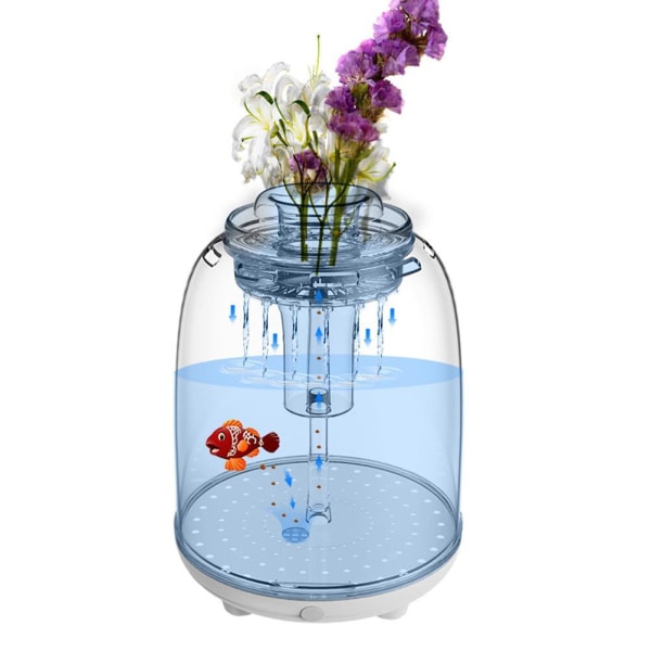 Fish Tank Aquarium Starter Kit Akvarium med LED Power Filter Goldfish Tank Fish Tank EU-kontakt 220V