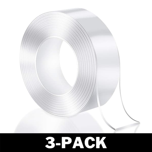 Reusable Nano Double-Sided Tape, Transparent, 1 Meter 48 48 2-Pack
