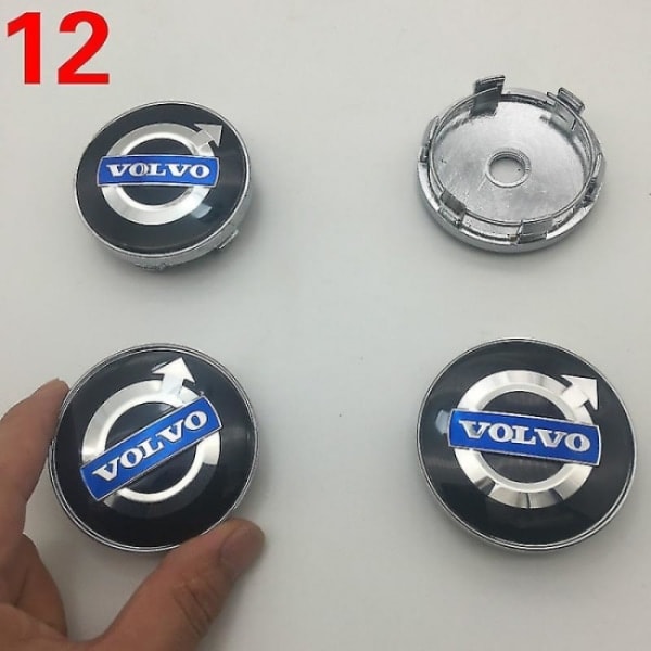 Kampanj till lågt pris! 4 st 64 mm bilhjulcentrumkåpor för Volvo