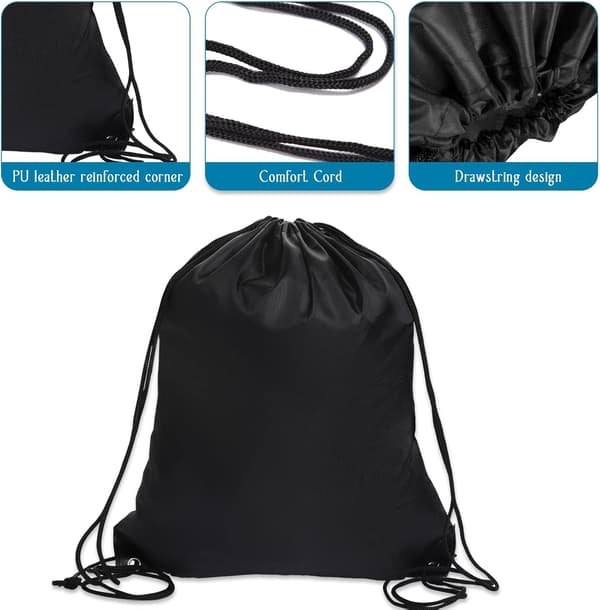 2 stk Drawstring Rygsæk Drawstring Taske Pakning Drawstring Gym Taske Svømmetaske