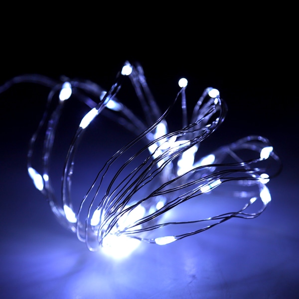 30 LED Fairy String Light för sovrum Gräsmatta Landskap Trädgård Hem Holiday Inredning Vit