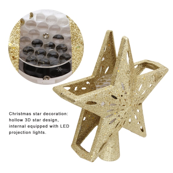100-240V LED Hollow Star Snowflake Projector Light Rotation Lampa för julgransdekoration
