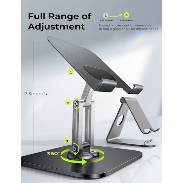iPad Stand Justerbart Tablet Stand til Skrivebord, 2025 til iPad Tilbehør til Computertilbehør iPad Holder