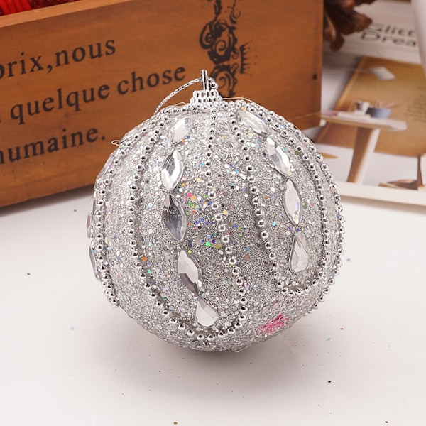 Juldekorationer Julrea Julklisterborr Glitterkulor Boll Julgranprydnad Hängande Juldekorationer