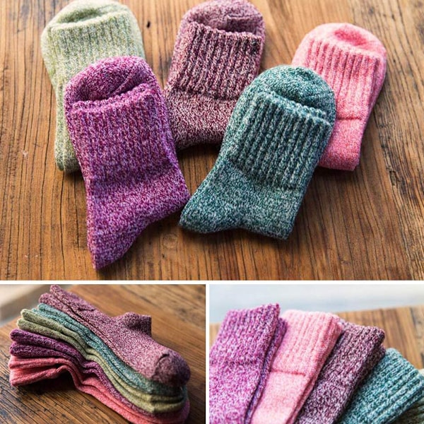 Kampanj till lågt pris! Extra tjocka ullstrumpor för kvinnor, vinterstrumpor, varma, mjuka,