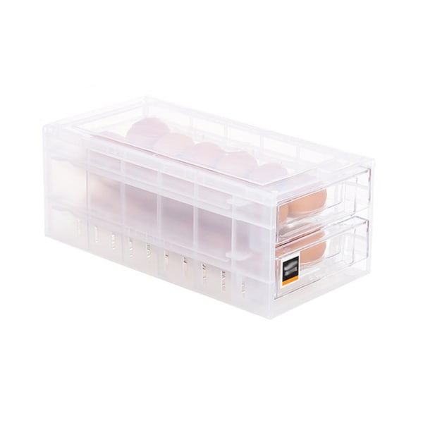 Dubbellagers äggförvaringslåda 24 rutlåda typ Äggbehållare Transparent case