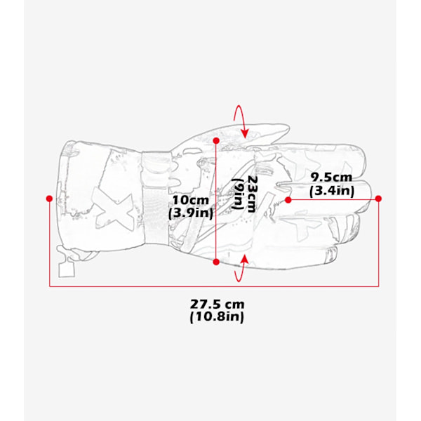 Vinterhandskar för Män och Kvinnor Skidhandskar Varma och Vattentäta Vuxna Ridning Pekskärm