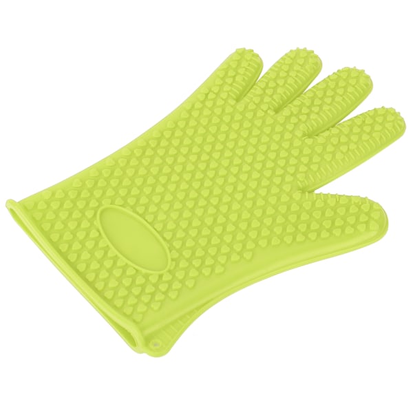 Hushållsmikrovågsugnsisolering Halkfri silikonbakning Fingerhandskar Köksredskap (grön)