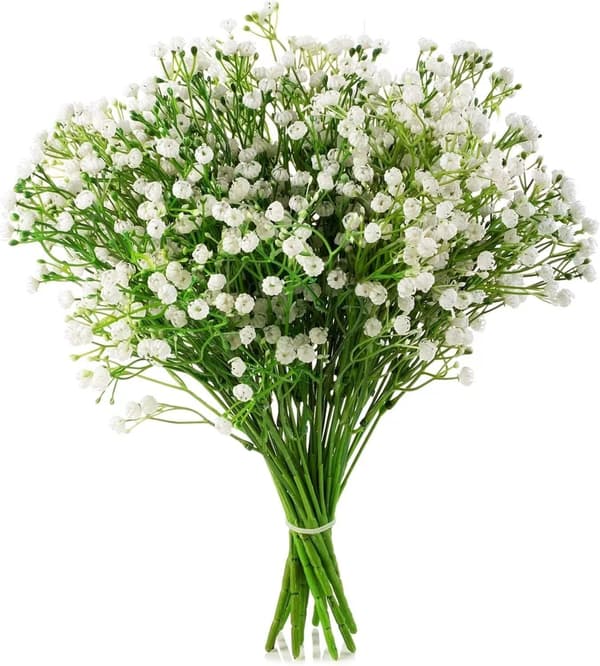 Vita kunstige blomster - simulerte plastblomster