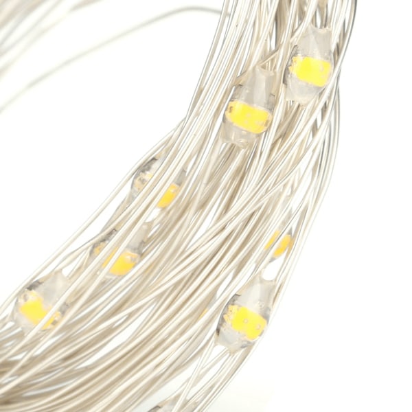 100LED Feather Light String Lamp Strip med fjärrkontroll för Hem Sovrum Inomhus Färgglad