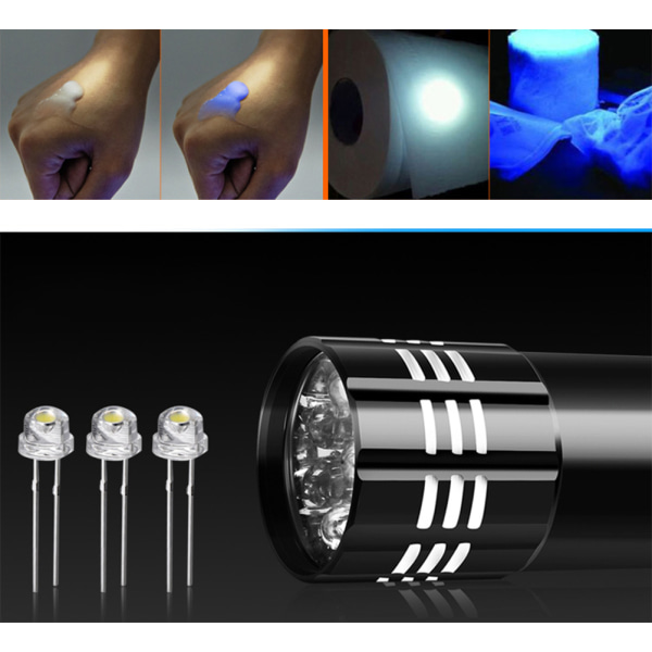 Multifunktions UV-ficklampa Bärbar UV-ficklampa Ficklampa UV Pengadetektorljus