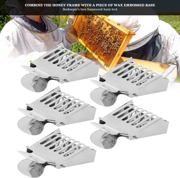 5pcs Stainless Steel Bee Clips Queen Bee Catcher Cage Beekeepers Catching Tool Beekeeping Equipment