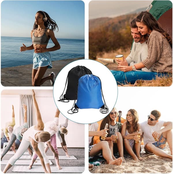 2 stk Drawstring Rygsæk Drawstring Taske Pakning Drawstring Gym Taske Svømmetaske