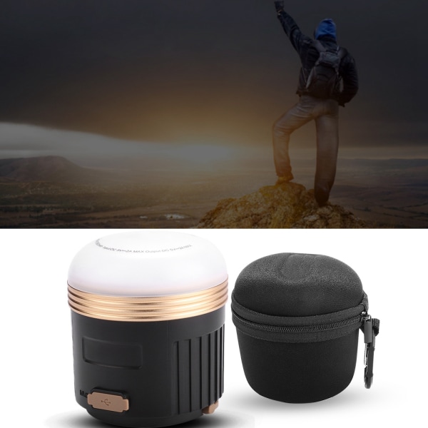 USB laddning LED-ljus Tältlampa Bluetooth -högtalare med magnet och krok för campingnödsituation