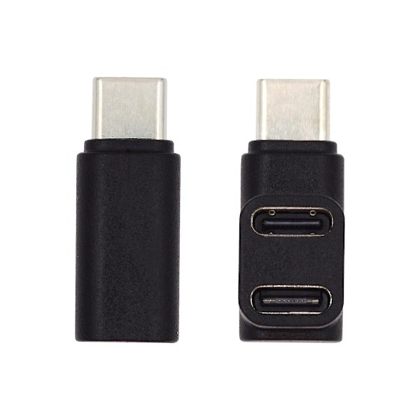 UC-068-2F 10 Gbps USB3.0 Typ-C uros Yhteensopiva kahden naarasvirtalähteen ja datanjakajan adapterin kanssa suorakulmainen liitin Epäviralliset alkuperäistarvikkeet