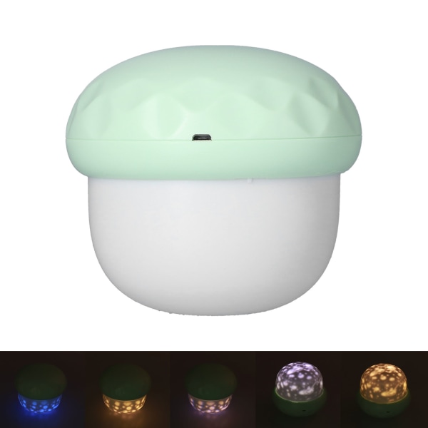 Mushroom Shape LED-projektionslampa USB laddning Steglös dimmer Ambient-lampa för sovrum