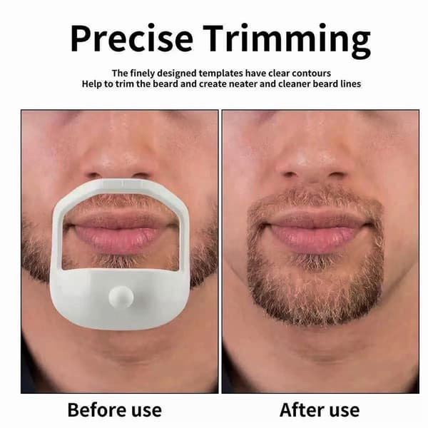 Beard Styling Template Kit, 5-Piece Beard and Goatee Styling Set Black