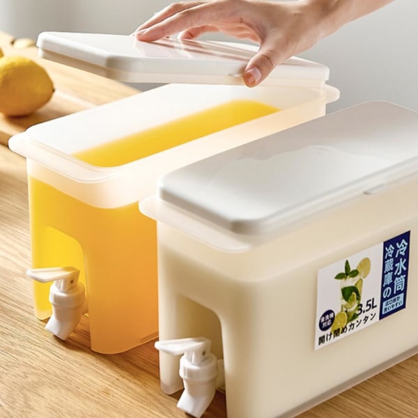 3,5 L vattenbehållare med kran Dryckesautomat Kylning Dryckeskärl Lämplig för kylskåp