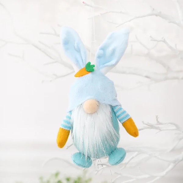 Påsklös Gnomen Kanin Docka Heminredning Bunny Hängande Ornament Glad Påsk Festtillbehör Barnpresenter