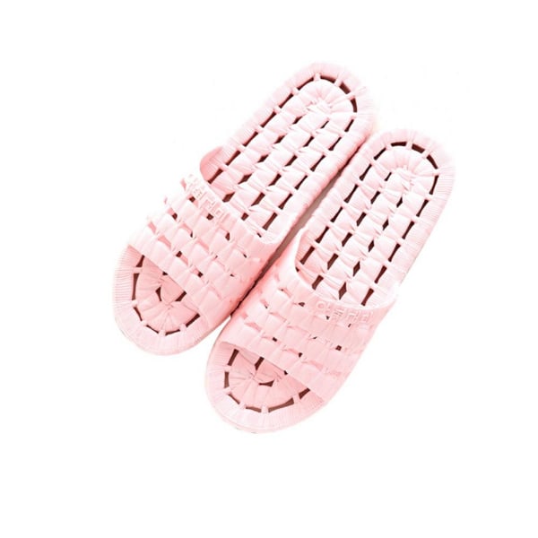 Man Kvinnor Sommar Halkfria badtofflor Badrum inomhus ihåliga designade sandaler (Rosa 38/39)