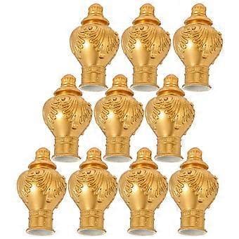 Window Drapery Rod Finials Curtain Rod End Caps Elegant Design Stable Decor 10-pack