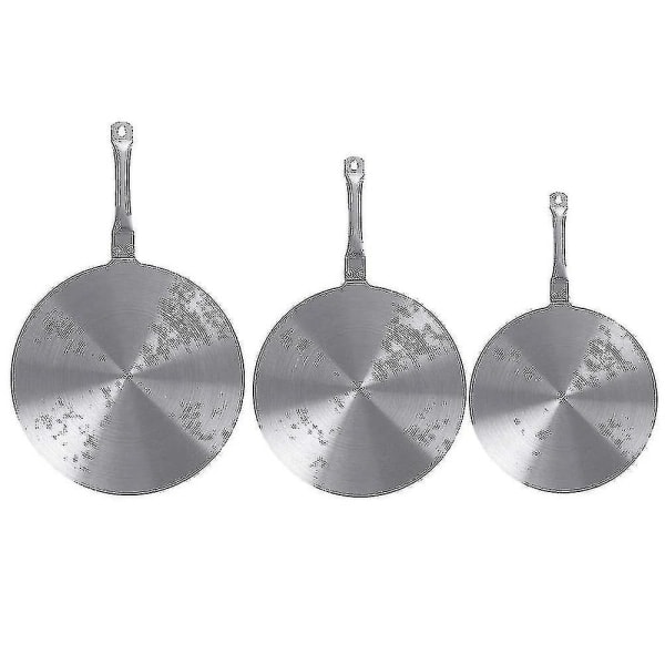 Induktionsplatta i rostfritt stål. Adapterplatta. Värmespridare, Färg: Silver Diameter: 20 cm