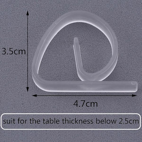 24 Plastic Tablecloth Clips, Transparent Tablecloth Clips for Picnics
