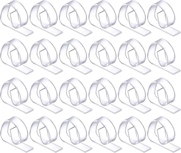 24 Plastic Tablecloth Clips, Transparent Tablecloth Clips for Picnics