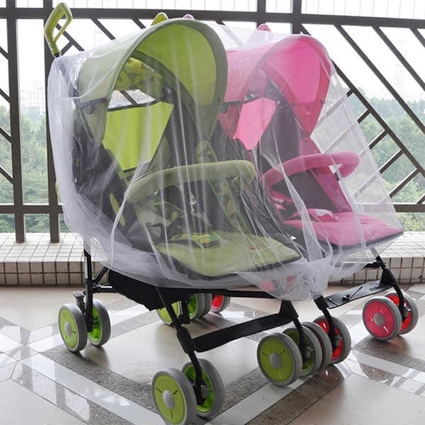 Mosquito Net Insect Net for Double Stroller Bug Net for Pram Strollers Summer Sun Protection Travel Gear B