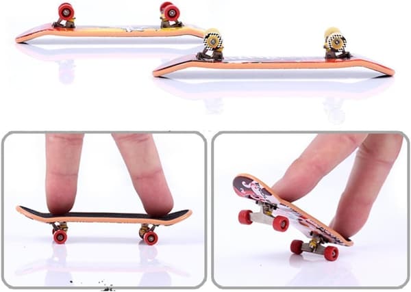Barn Mini Skateboard Leketøy Fingerbrett Gutter Barn Gave 4 Deler