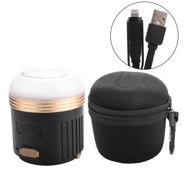 USB laddning LED-ljus Tältlampa Bluetooth -högtalare med magnet och krok för campingnödsituation
