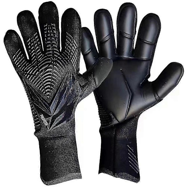 (Arbetardagens special!) Professionella silikonhandskar vuxna barn målvaktshandskar fotboll db Black EU 9 Black